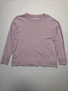 ALICE WALK The Crewneck Sweatshirt Relaxed Fit Lavender Pima Cotton Blend SM